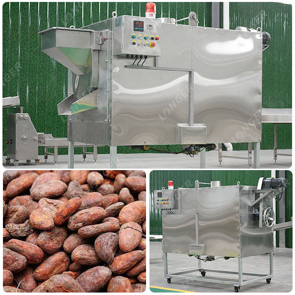 Batch Type Cocoa Bean Roaster Machine