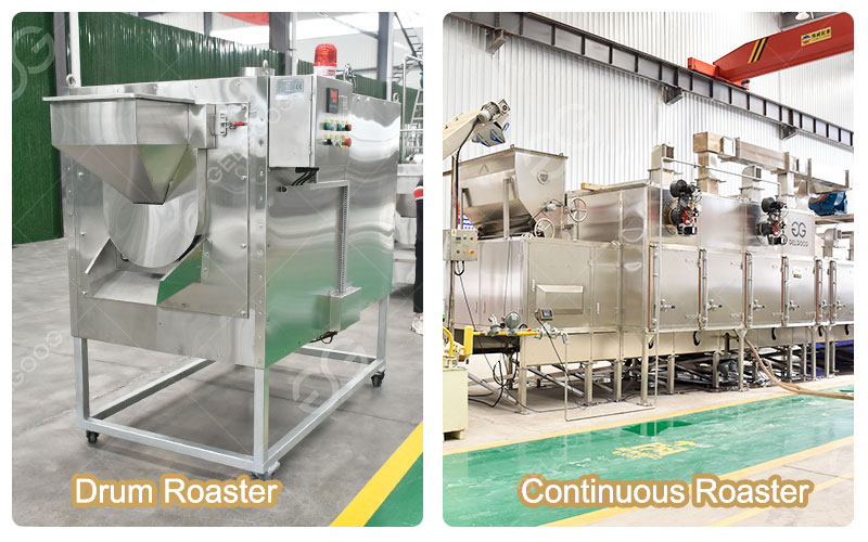 Drum Cocoa Roaster and Continuous Cocoa Roaster